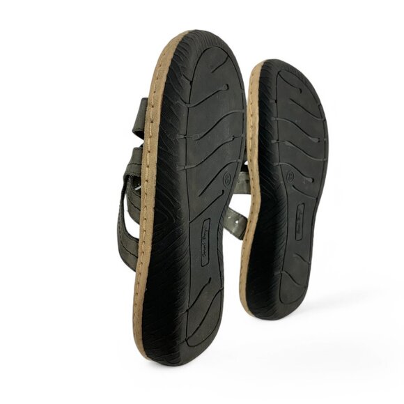 Coral Bay Sandals Womens Size 6 Gray Metallic Open Toe Slip On Shoes Denton - Picture 13 of 15